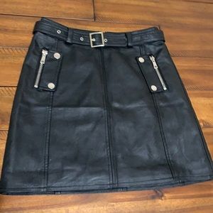 Topshop faux leather mini skirt